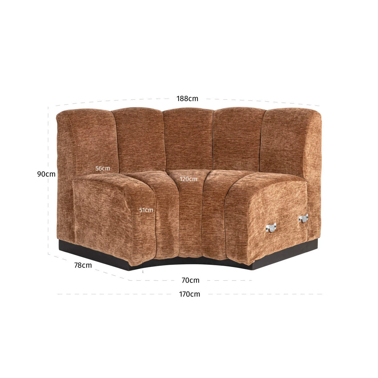 Eetkamer Bank Hillpark Customized Round Corner Fire Retardant - Afbeelding 4