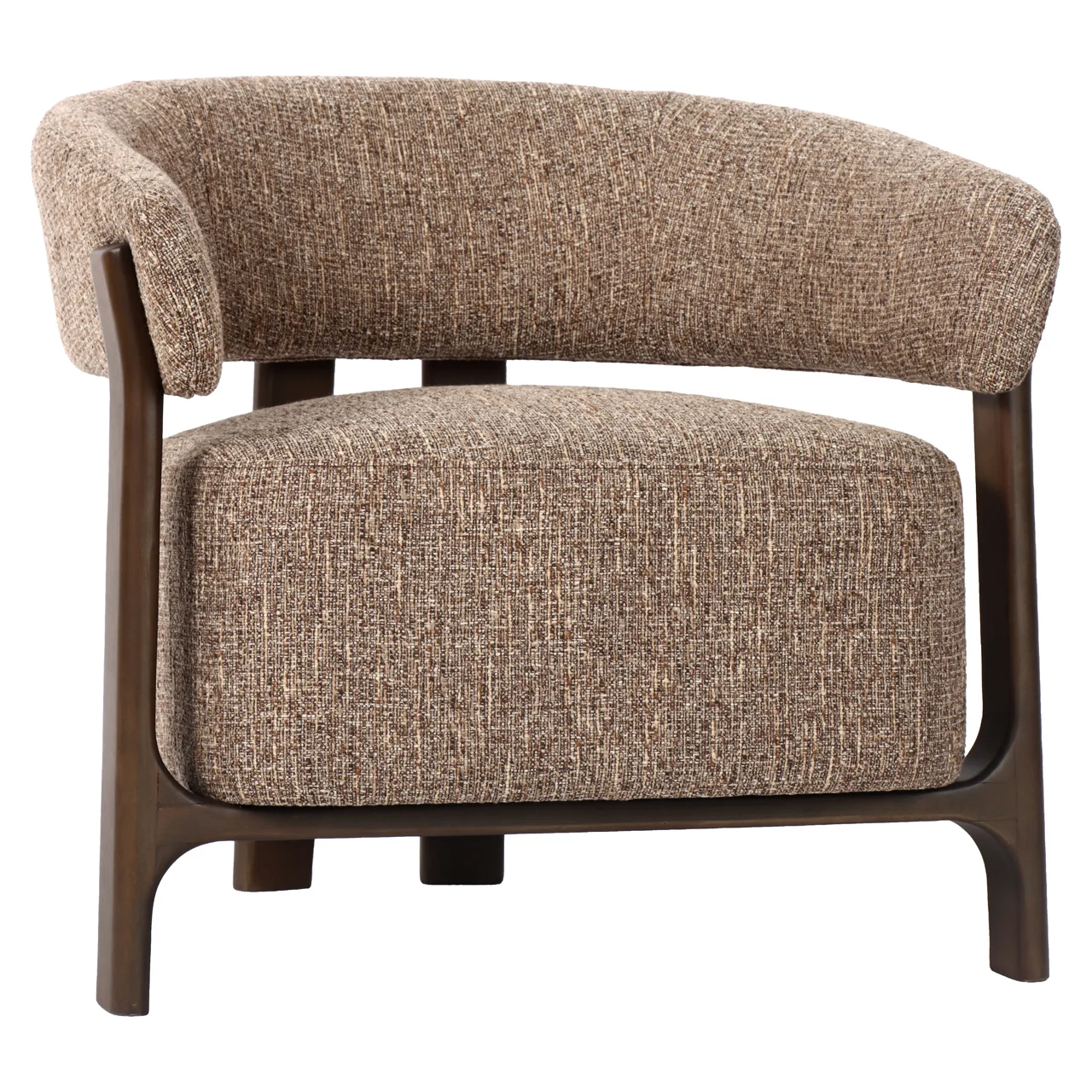Lounge Stoel Dalara Brown Tweed