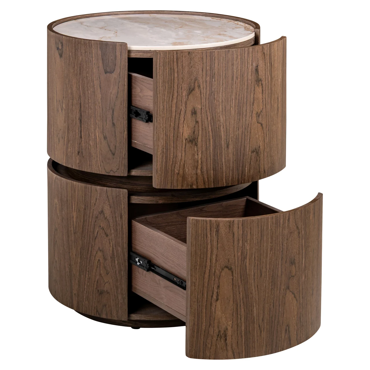 Nachtkastje Ellery Brown 2-Drawers - Afbeelding 3