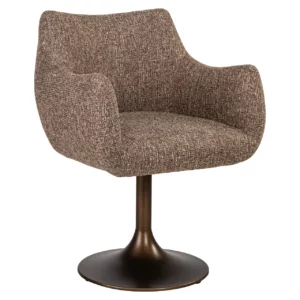 Alternative view of Eetkamerstoel Aldo Brown Tweed Swivel