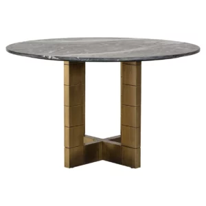 Alternative view of Eettafel Collada Black/Gold 130Ø