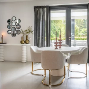 Alternative view of Eettafel Bloomstone White 130Ø