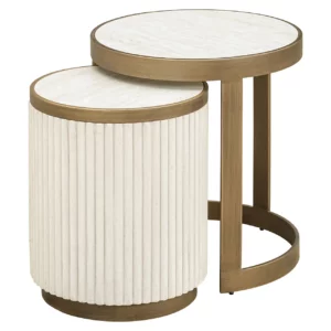 Bijzettafel Tivoli White (Set Of 2)