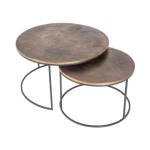 Alternative view of Salontafel Tulum Brushed Gold (Set Of 2)