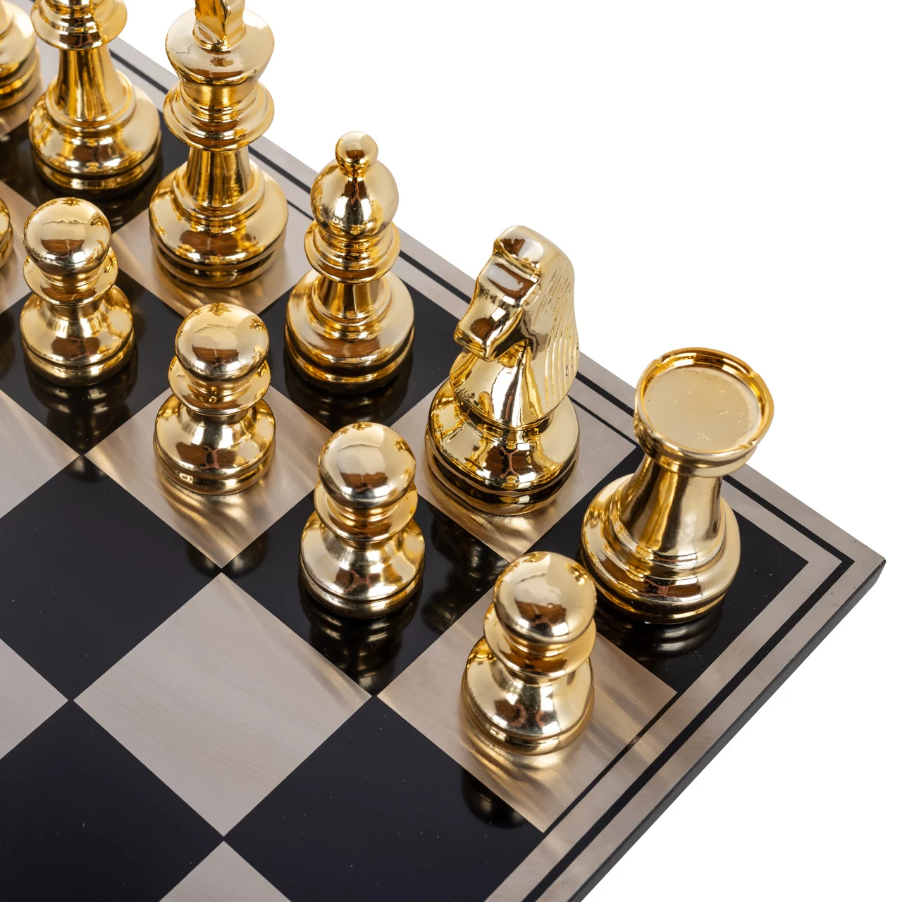 Decoratief Spel Saray Black/Gold Chessboard - Afbeelding 6