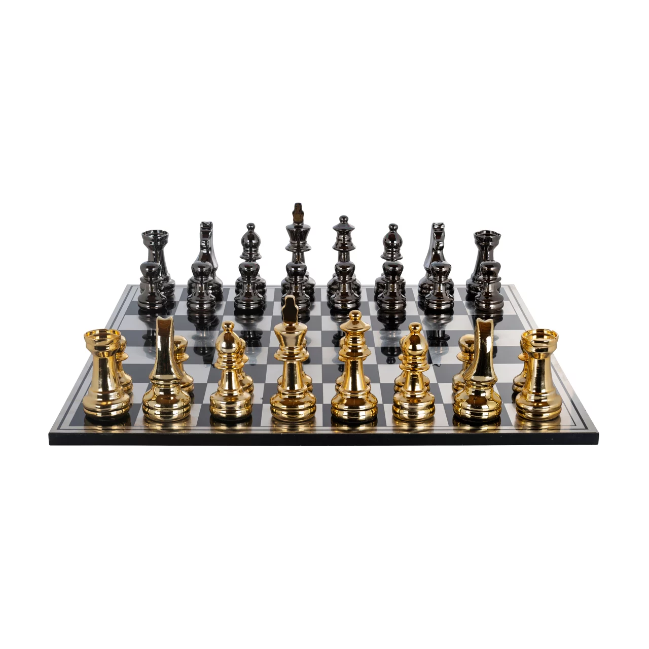 Decoratief Spel Saray Black/Gold Chessboard - Afbeelding 3