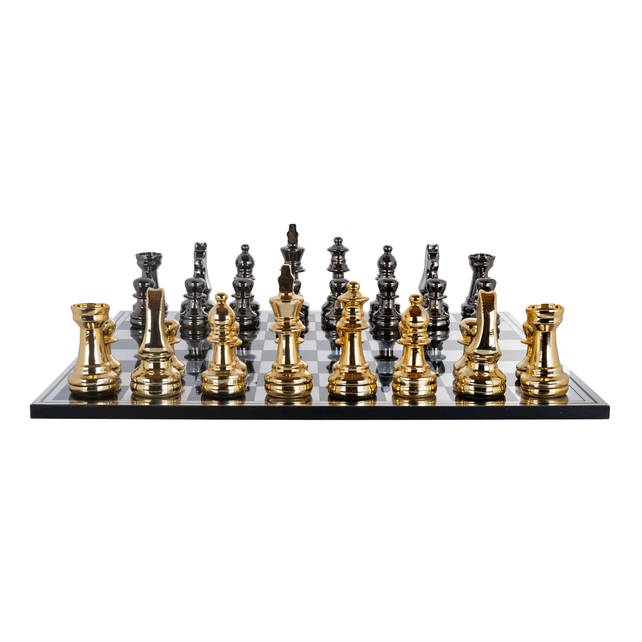 Decoratief Spel Saray Black/Gold Chessboard - Afbeelding 4