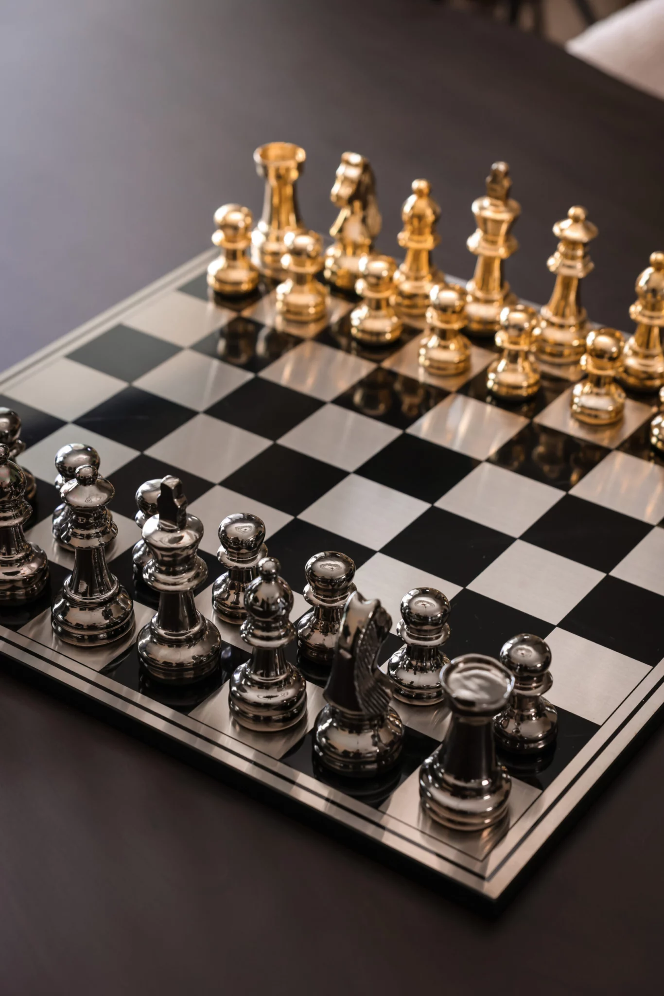 Decoratief Spel Saray Black/Gold Chessboard - Afbeelding 8