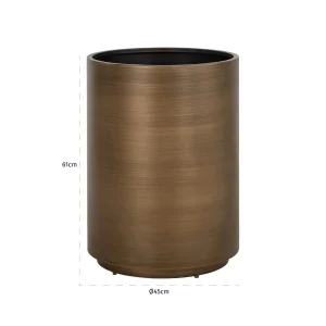 Alternative view of Plantenbak Dira Brushed Gold 45Ø