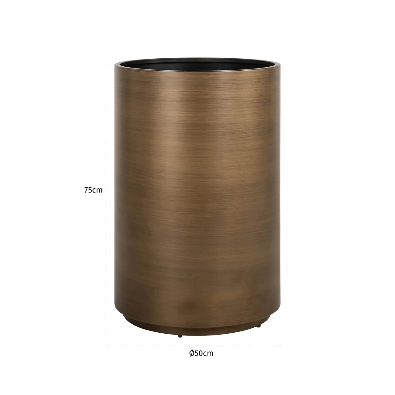 Plantenbak Dira Brushed Gold 50Ø - Afbeelding 2