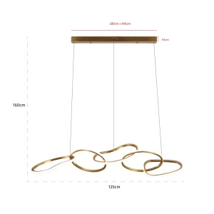 Alternative view of Hanglamp Flyn Brushed Gold