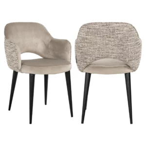 Eetkamerstoel Giovanna Trendy Nature / Khaki Velvet Fire Retardant