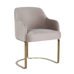 Eetkamerstoel Hadley Khaki Velvet Fire Retardant