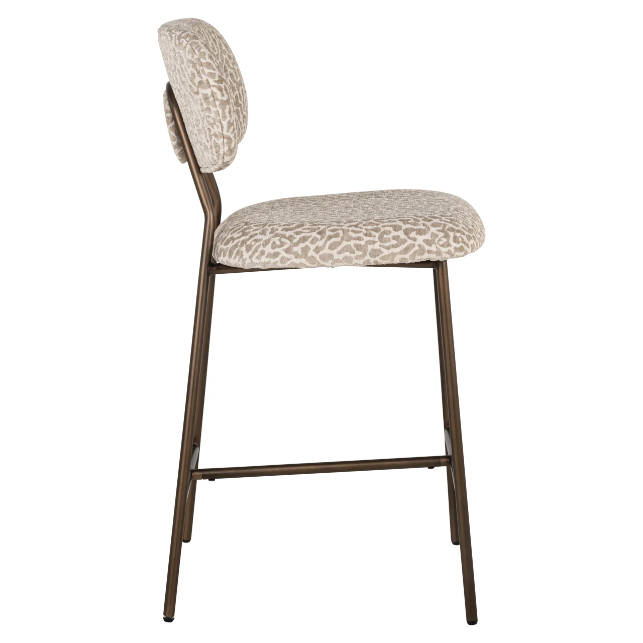 Counterstoel Xenia Beige Leopard Fire Retardant (Set Of 2) - Afbeelding 3