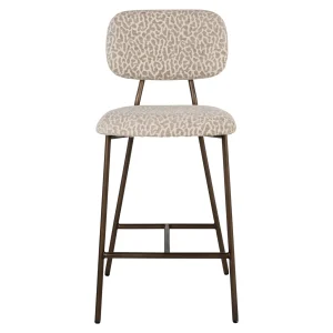 Alternative view of Counterstoel Xenia Beige Leopard Fire Retardant (Set Of 2)