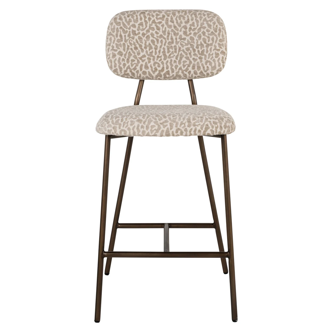 Counterstoel Xenia Beige Leopard Fire Retardant (Set Of 2) - Afbeelding 2