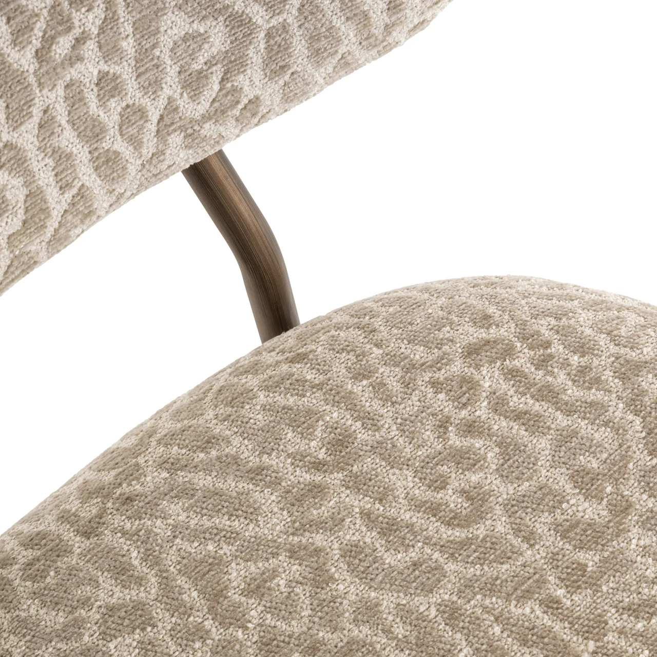 Counterstoel Xenia Beige Leopard Fire Retardant (Set Of 2) - Afbeelding 5