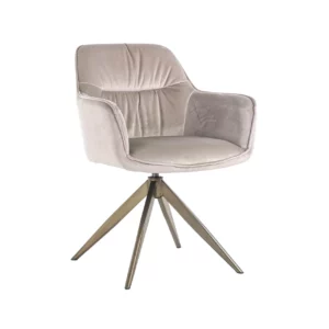 Alternative view of Eetkamerstoel Aline Khaki Velvet Swivel Fire Retardant