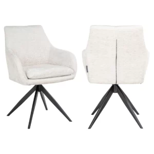 Eetkamerstoel Lisonne Cream Fusion Swivel