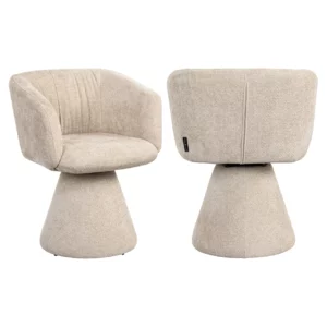 Eetkamerstoel Madeline Cream Unicorn Swivel