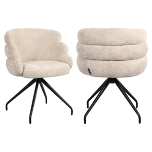 Eetkamerstoel Kayla Cream Unicorn Swivel