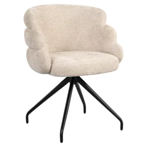 Alternative view of Eetkamerstoel Kayla Cream Unicorn Swivel