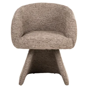 Alternative view of Eetkamerstoel Quiriro Mocca Linear Swivel