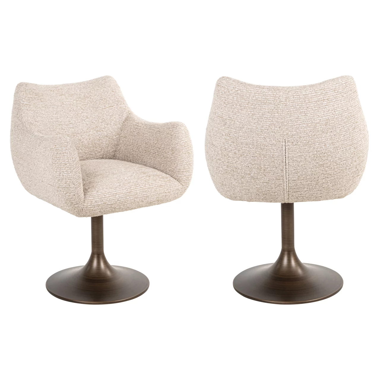 Eetkamerstoel Aldo Natural Linear Swivel - Afbeelding 8
