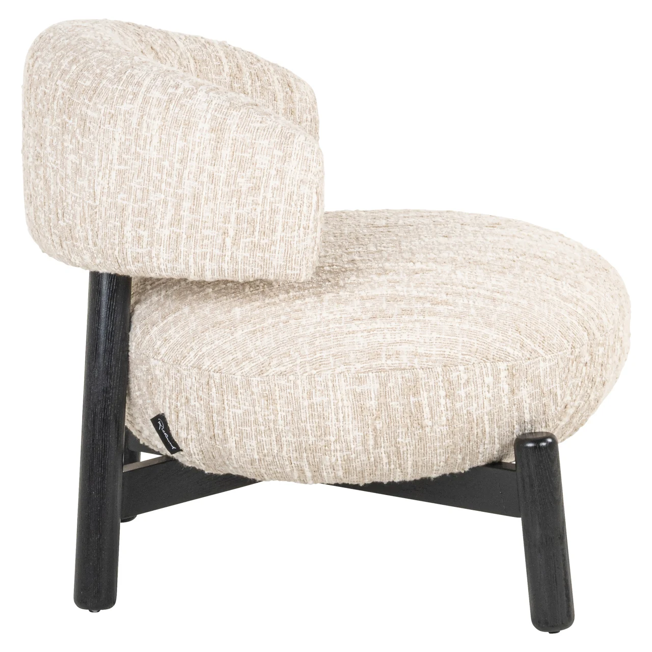 Lounge Stoel Ornella Beige Angora - Afbeelding 3