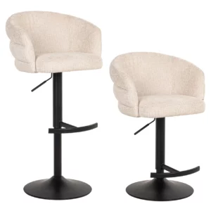 Alternative view of Barstoel Nikki Niagara Beige Swivel Fire Retardant