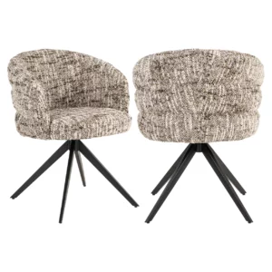Eetkamerstoel Serenity Brown Omara Swivel Fire Retardant