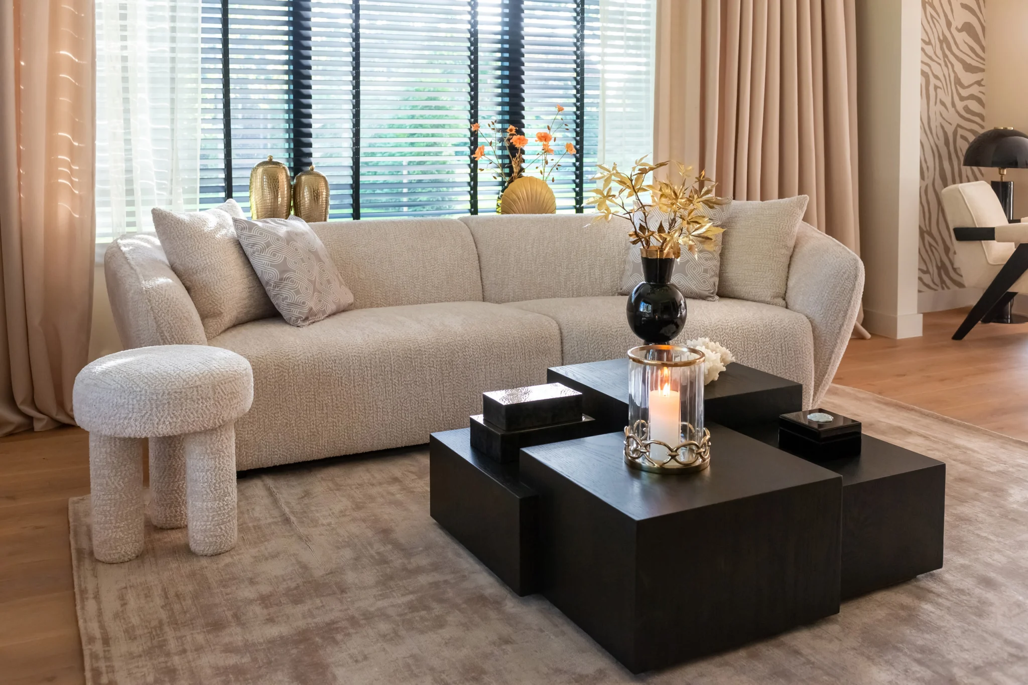 Bank Armand Natural Blockweave - Afbeelding 8