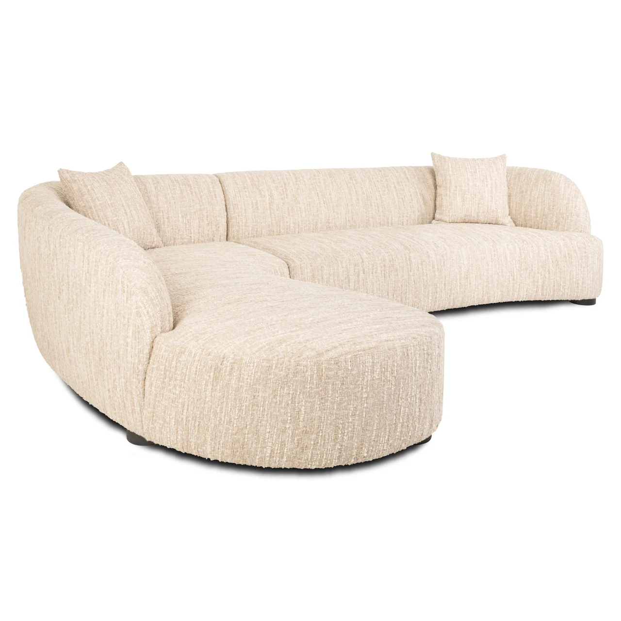 Bank Pandora Beige Angora Lounge Left - Afbeelding 2