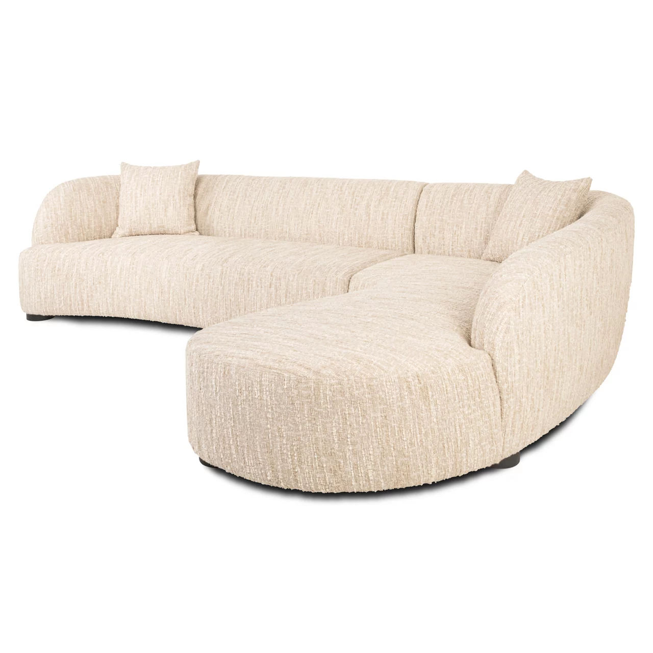 Bank Pandora Beige Angora Lounge Right - Afbeelding 3