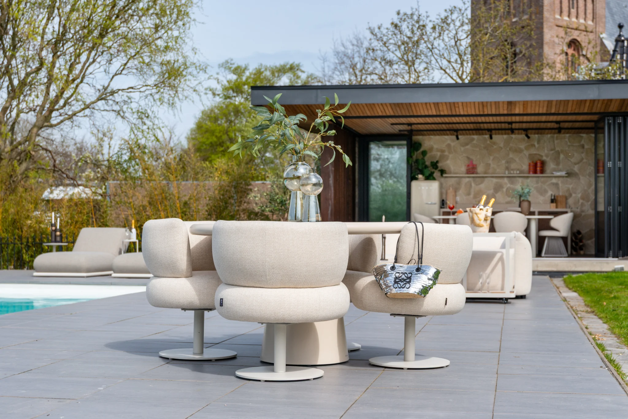 Outdoor Eetkamerstoel Mason Beige Alpine Swivel - Afbeelding 10