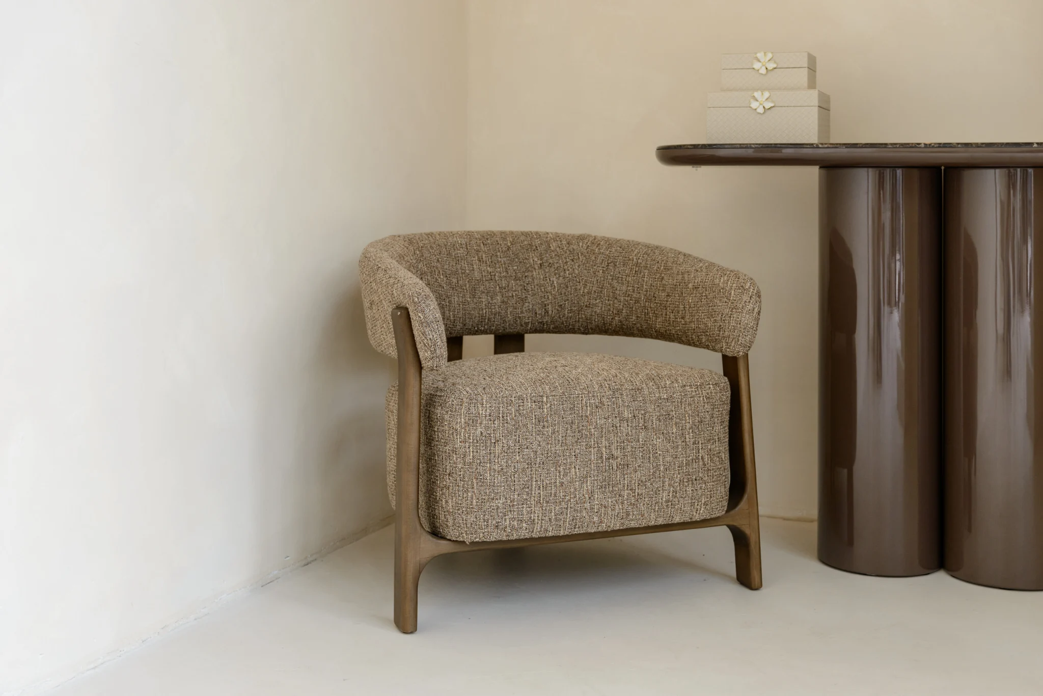 Lounge Stoel Dalara Brown Tweed - Afbeelding 6
