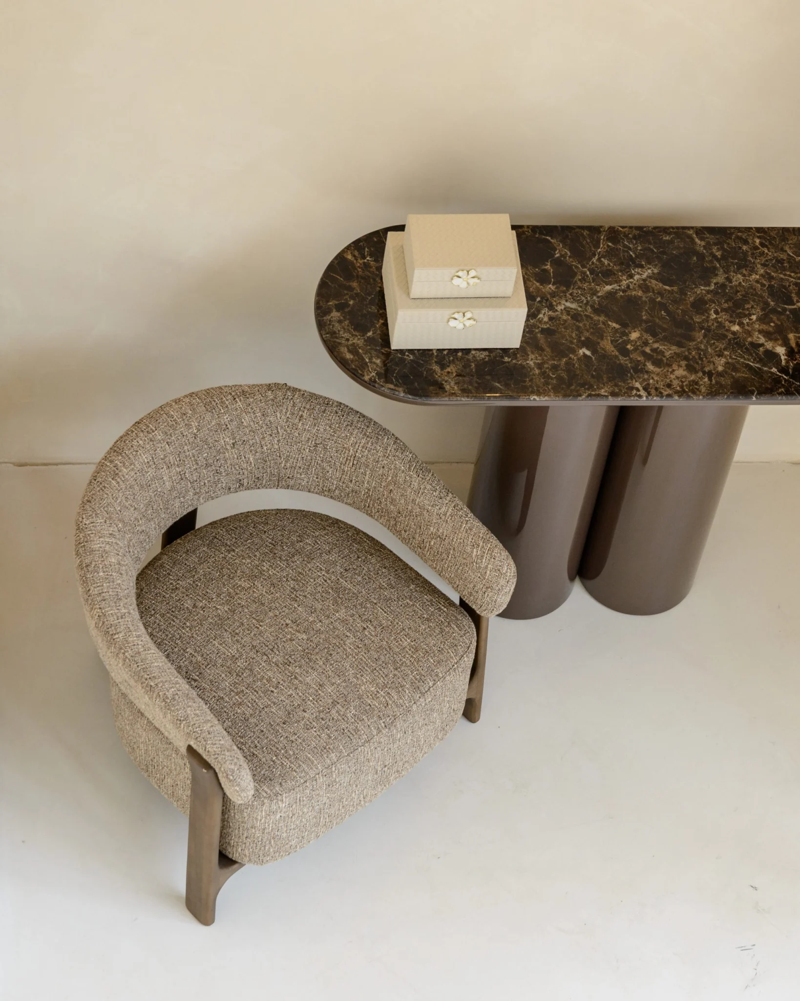 Lounge Stoel Dalara Brown Tweed - Afbeelding 7