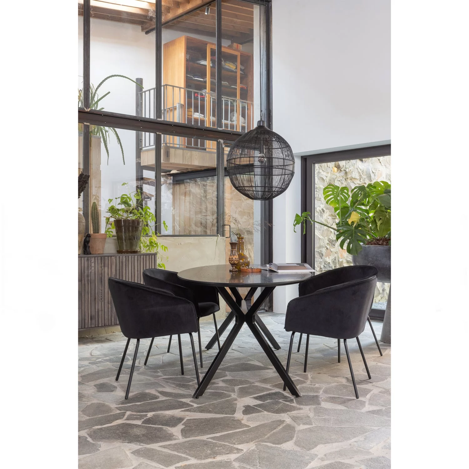 Bruno Eettafel Ovaal Mdf Zwart 220X100 Cm - Afbeelding 3