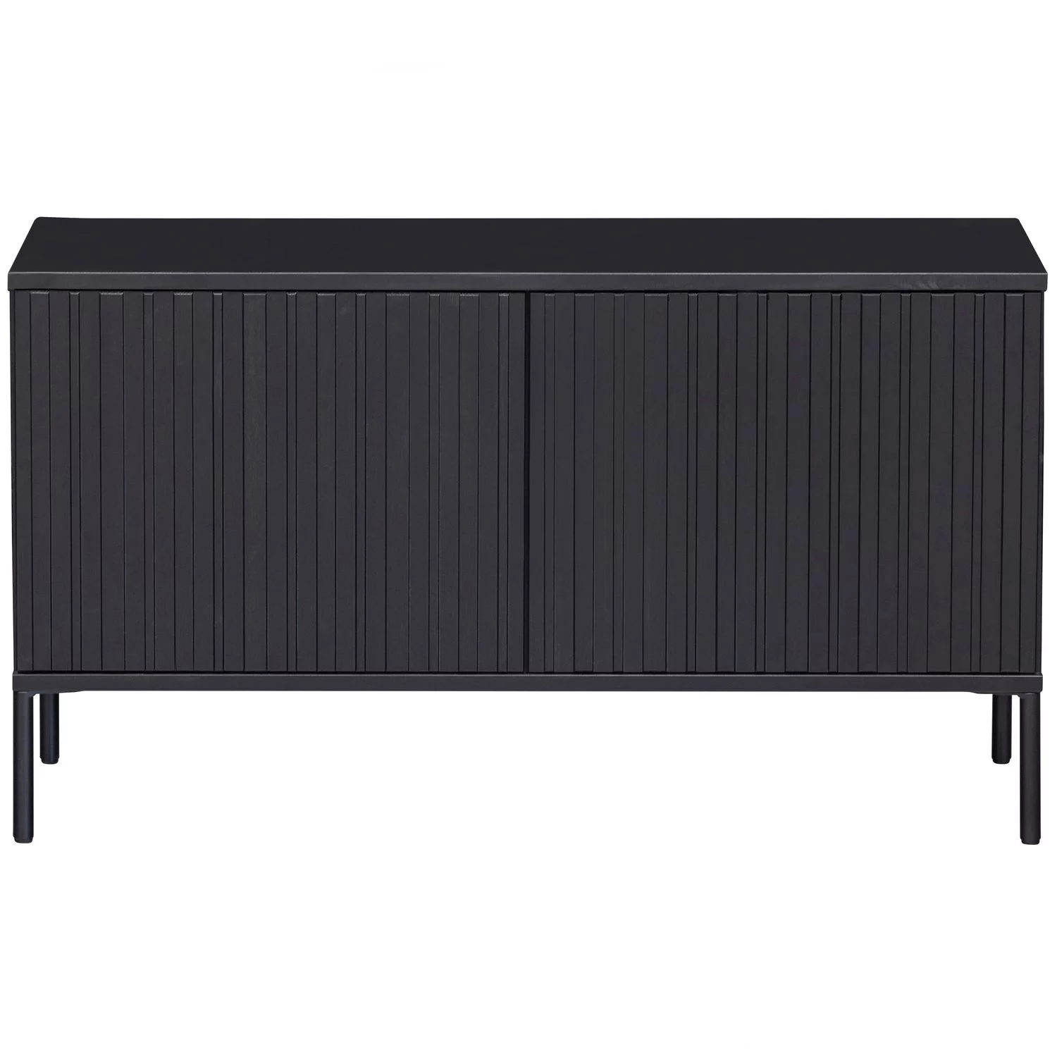 Tv-Meubel New Gravure Grenen, Kleur Zwart - Afbeelding 4