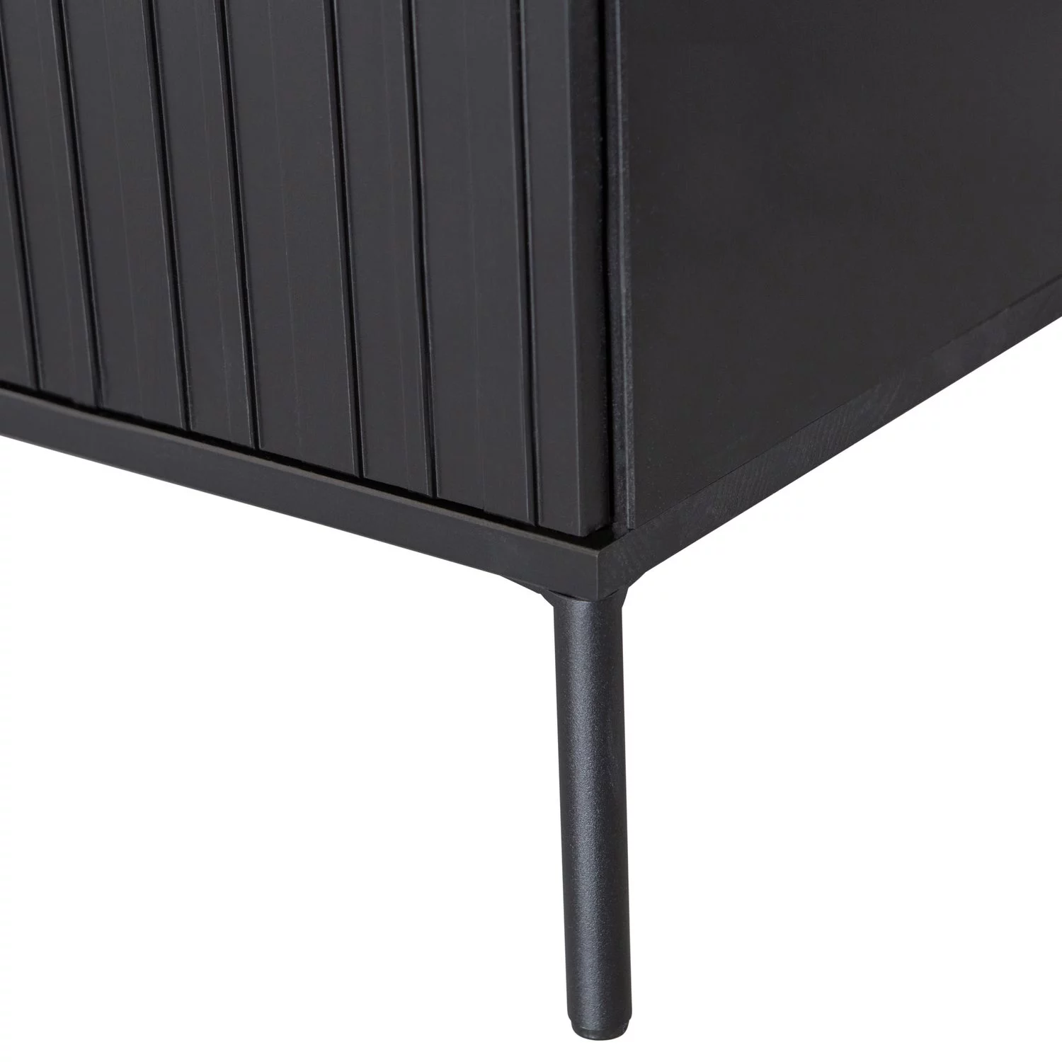Tv-Meubel New Gravure Grenen, Kleur Zwart - Afbeelding 8