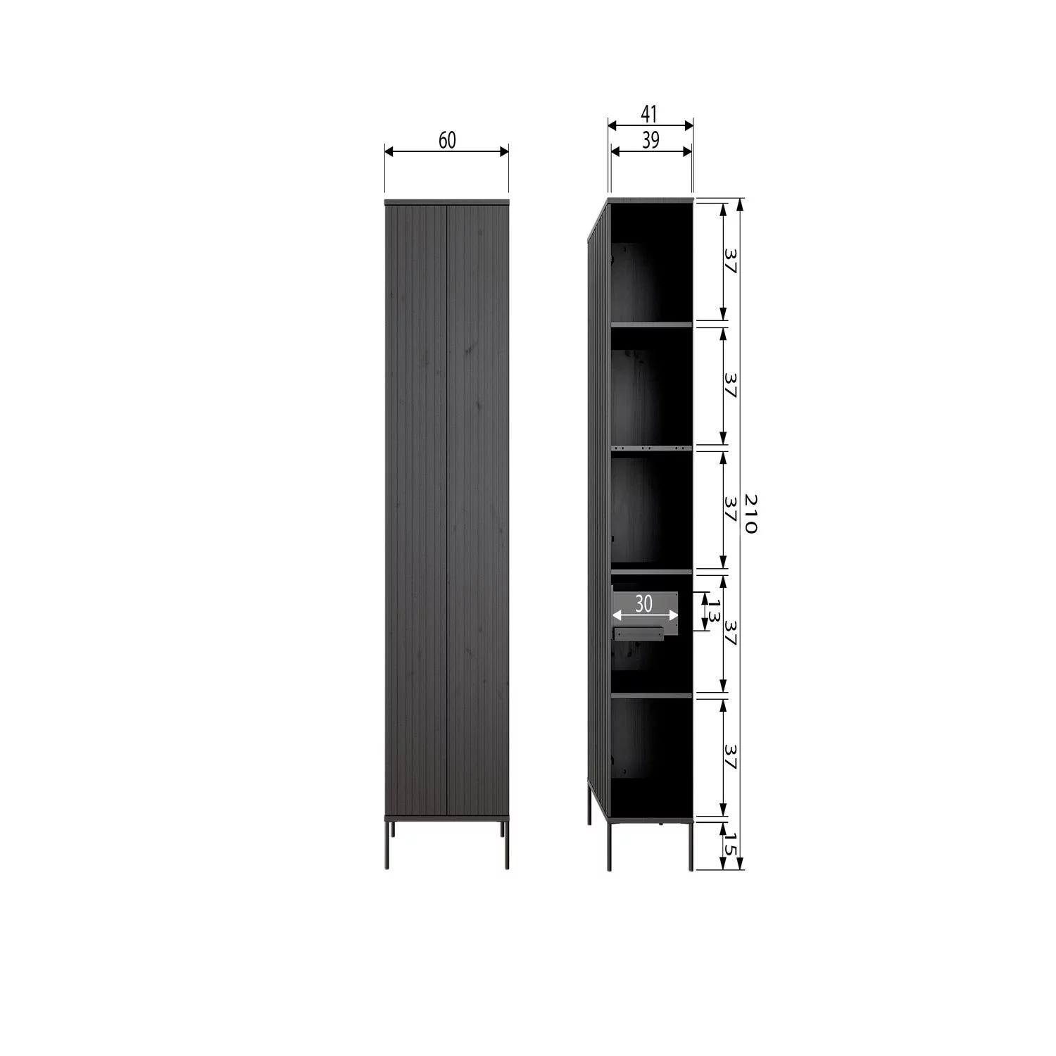 Opbergkast New Gravure 210 X 60Cm - Afbeelding 10