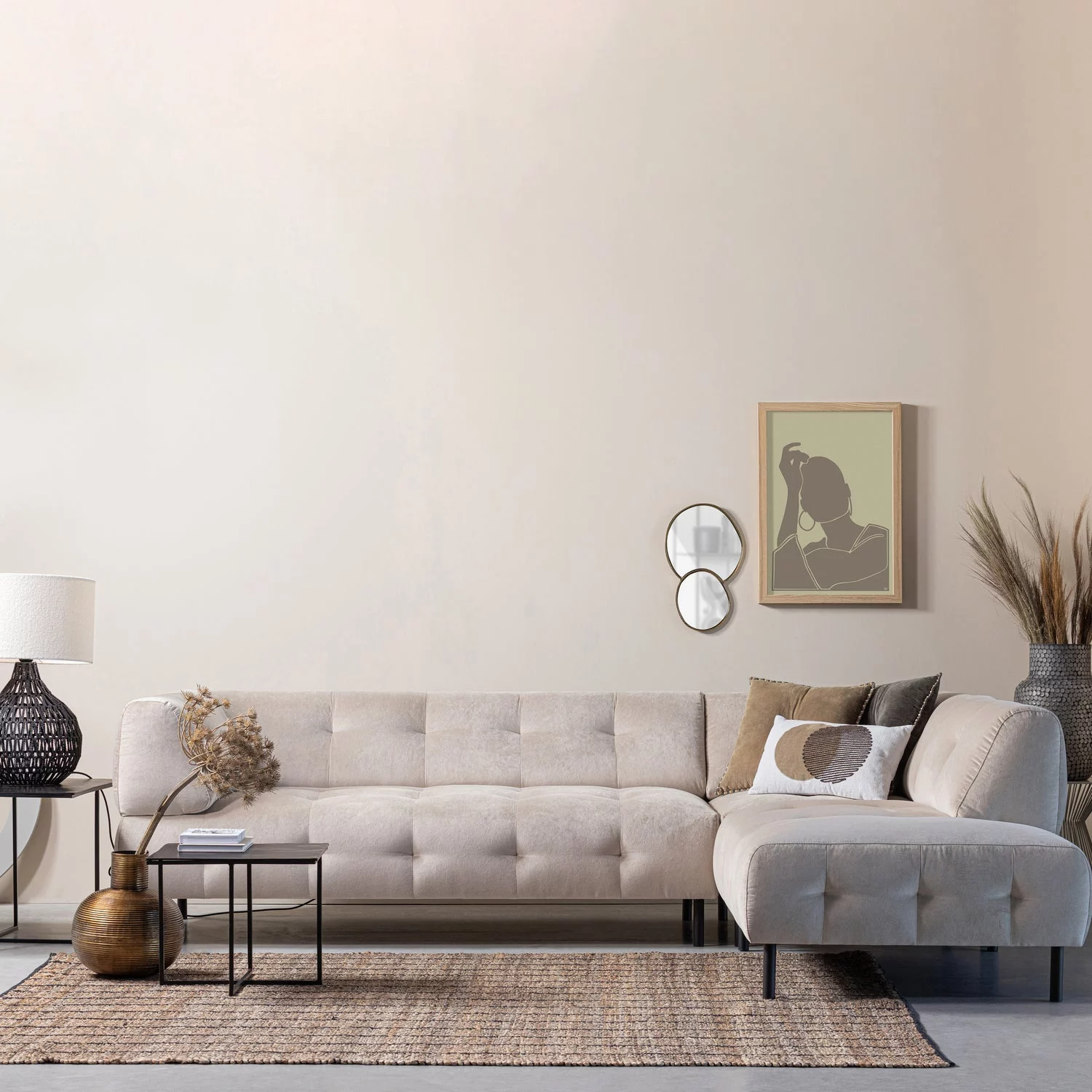 Macy Tafellampvoet Rattan Look Zwart - Afbeelding 2