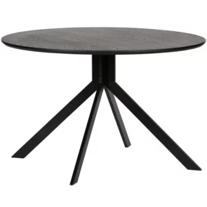 Bruno Eettafel Rond Mdf Zwart O120 Cm