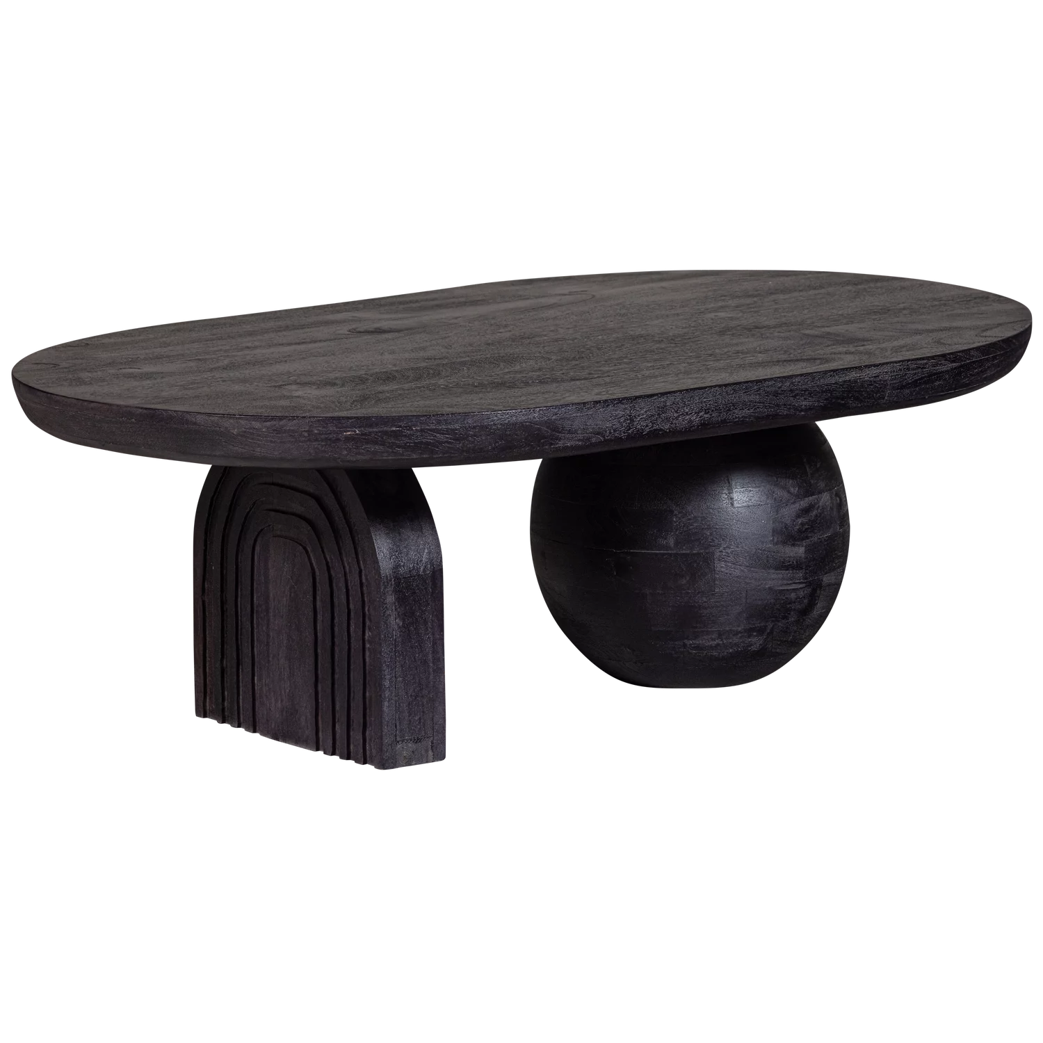 Steppe Salontafel Mangohout Zwart - Afbeelding 6