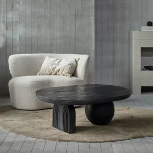 Alternative view of Steppe Salontafel Mangohout Zwart