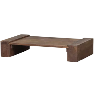 Cuno Salontafel Laag Mangohout Donkerbruin