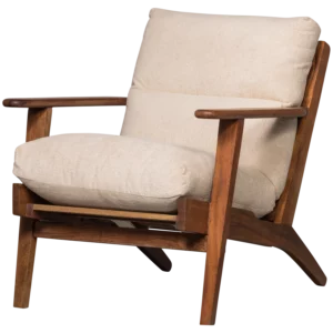 Houston Fauteuil Boucle/Hout Naturel