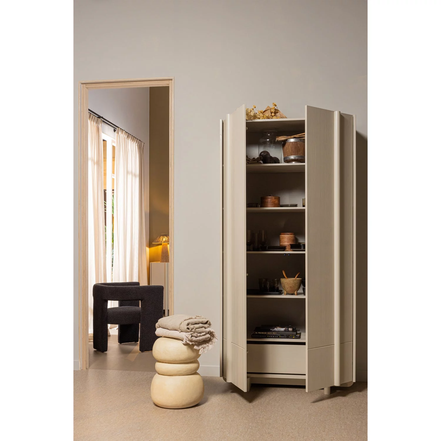 Yvo Bijzettafel Betonlook Naturel - Afbeelding 3