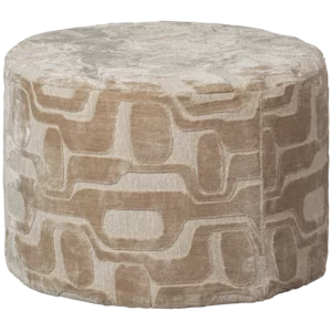 Yago Poef Viscose Dessin Naturel 43Xo60 Cm