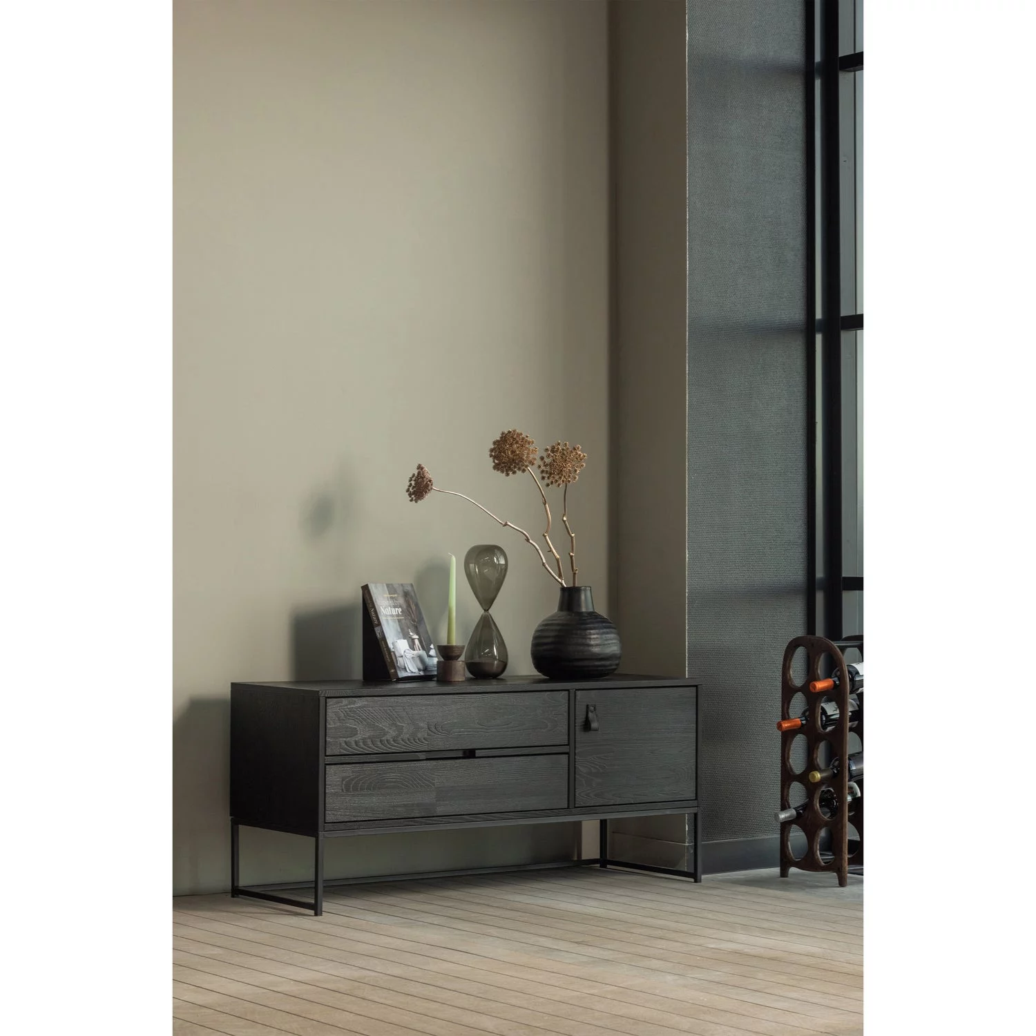 Silas Tv Meubel 120 Cm Essen Blacknight [Fsc] - Afbeelding 2